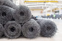 Close up roll of steel mesh or Wire Mesh use for reinforce concrete work in construction site